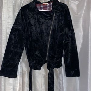 Black suede jacket -Medium